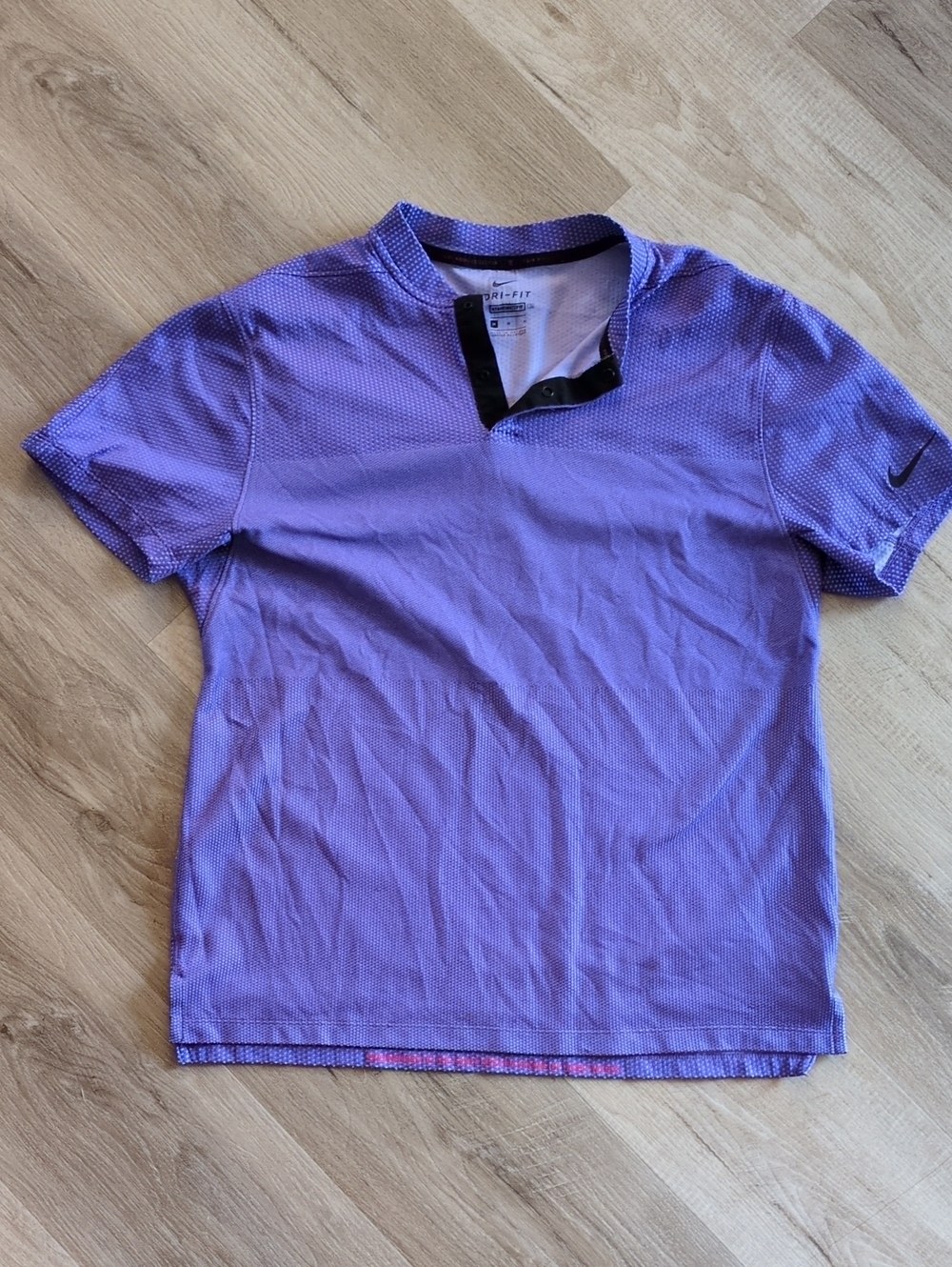 Nike Purple Short Sleeve Dri-FIT Athletic Golf Tee